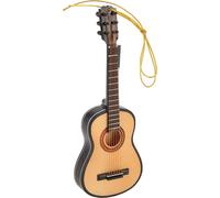 Modèle de guitare réaliste miniature décorative en bois -Ornement pour arbre de Noël -Etude de salon