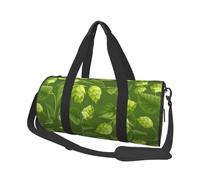 Modèle De Houblon Et De Feuilles Vertes, Sac de Voyage de Grande capacité, Sac à Main Rond, Sac de Voyage de Sport, fourre-Tout, Sac de Fitness
