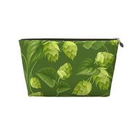 Modèle De Houblon Et De Feuilles Vertes, Trousse de Maquillage Trousse à cosmétiques Trousse de Toilette de Voyage Portable Pochette de Toilette