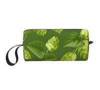 Modèle De Houblon Et De Feuilles Vertes, Trousse de Maquillage Trousse à cosmétiques Trousse de Toilette de Voyage Portable Pochette de Maquillage