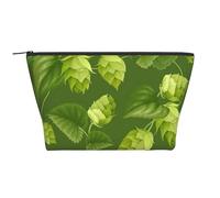 Modèle De Houblon Et De Feuilles Vertes, Trousse de Toilette Trousse de Maquillage Sac à cosmétiques Trousse de Toilette de Voyage Portable