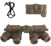 Modèle de jumelles, casque d'airsoft tactique, appareil de vision nocturne avec compartiment à piles, véritable casque tactique CS, équipé d'accessoires de vision nocturne à quatre yeux pour filmer et