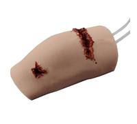 Modèle de lacération du genou et de blessure par balle, simulation de bandage de plaie et de garrot, formation à l'arrêt du saignement, en silicone, for école de médecine