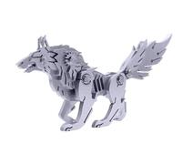 Modèle De Loup En Métal, Kit De Modèles En Métal 3D Loup, Modèle Animal Mécanique Puzzle, Kit Modèle Réaliste En Métal De Loup Sauvage, Modèle Animal Mécanique Puzzle Drôle Pour A