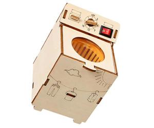 Modèle de machine à laver familiale, C | Projet d ' assemblage scientifique en bois pour l ' apprentissage à domicile, la pratique en es fins