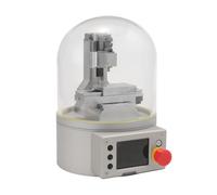 Modèle de machine CNC de bureau ultra mini avec contrôle G-Code, éclairage, simulation de mouvement CNC à 3 axes et boîtier transparent, cadre en métal fraisé, modèle d'affichage mécanique de