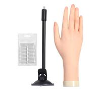 Modèle de main d'entraînement réaliste avec embouts artificiels remplaçables pour un développement avancé des compétences de manucure, pratique des ongles pour débutants