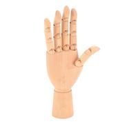 Modèle de main en bois Fingers mobiles flexibles Figure de mannequin de main droite pour l'étude de dessin d'affichage Sculpture Anatomie Tool Teaching Tool Collectible Ord
