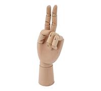 Modèle de main en bois, modèle de main de dessin, outils en bois, figure posable, affichage d'esquisse, référence artistique pour le dessin, la peinture, l'esquisse (7116A 0101 Left Hand Small)