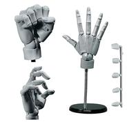 Modèle de main, modèle de main gauche et droite flexible 1: 1, modèle de main d'artiste flexible, articulations de doigts mobiles, décoration de bureau à domicile, affichage, croquis, dessin, peinture