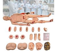 Modèle de mannequin de trauma avec 8 modules de traumatisme, simulateur de soins des plaies grandeur nature pour l'apprentissage des étudiants, modèle de soins des ulcères de pression, modèle