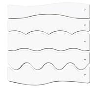 Modèle de matelassage ondulé, règle de bord ondulé - Règle de couture Clear Wave Edge | Modèle de couture Portable 5 pièces, ensemble de règles de Quilting pour Quilter, débutants et professionnels