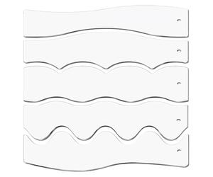 Modèle de matelassage ondulé, règle de bord ondulé - Règle de couture Clear Wave Edge | Modèle de couture Portable 5 pièces, ensemble de règles de Quilting pour Quilter, débutants et professionnels