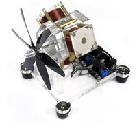 Modèle de moteur à disque électromagnétique 12 V, kit d'expérience physique | Le design du rotor sans balais démontre l'électromagnétisme et les principes moteurs pour les expériences en classe