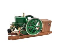 Modèle de moteur à essence, modèle rétro et Okmo avec couvercle à bille miniature refroidi à l'eau, monocylindre 4 temps, modèle de moteur Hit and Miss fonctionnel, décoration industrielle vintage et