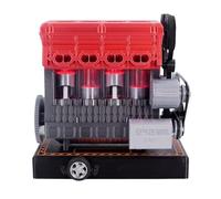Modèle de moteur à quatre cylindres en ligne, 150 + pièces imprimées en 3D, kit d'assemblage mécanique électrique avec éclairage LED, moteur à combustion interne simulé STEM ingénierie science cadeau