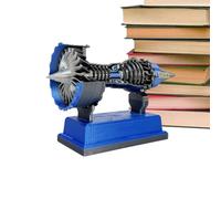 Modèle de moteur d'avion - Modèle de moteur turbofan rotatif | Turbofan Simulation Skill Development Kit de collection, éducation scientifique, ornement, jouet de construction pour l'école, la maison
