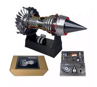 Modèle de Moteur de Turbine TR900, Moteur d'avion à Vitesse Réglable, Modèle de Turboréacteur avec Lumière LED, Science Mécanique Jouets Décoration et Cadeau pour Adultes,28cm (Version Assemblée)
