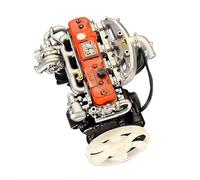 Modèle de moteur diesel en résine 1/10, moteur diesel à quatre cylindres fonctionnel, vintage, pour RC Crawler (orange)