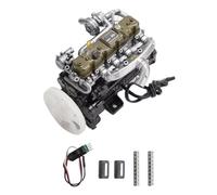 Modèle de moteur diesel en résine à échelle 1/10, moteur diesel à quatre cylindres, fonction vintage, pour RC Crawler (vert)