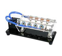 Modèle de Moteur électromagnétique à 4/8/12 bobines, Moteur en V avec éclairage LED, Maquette pour expériences de Physique de Pointe, Circuit de suralimentation intégré, Silencieux(8Coil)