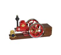Modèle de moteur, HM-01 7 cc Moteur à 4 temps horizontal Hit and Miss Moteur à combustion interne avec boîte d'équipement de base et chariot de transport, moteur scientifique STEM créatif pour les