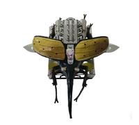 Modèle de moteur mécanique Coccinelle V8, mini V8 simulation de moteur d'insecte, ornement de bureau en métal mobile avec ailes colorées, modèle de créature mécanique décorative