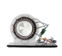 Modèle de moteur sans noyau sans arbre amélioré, affichage électromagnétique transparent du rotor intérieur, vitesse réglable, avant/arrière et frein, démonstration pédagogique STEM 12 V-24 V