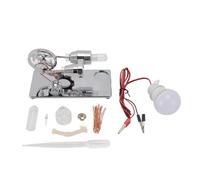 Modèle de moteur sterling LED Bulbe volant du moule Stirling moteur moteur générateur de puissance de jouets éducatif pour le projet et l'apprentissage scientifique (Argent)