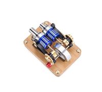 Modèle de moteur Stirling à double cylindre de type alpha, moteur à air chaud à double piston, cadeau scientifique pour adultes, version montée