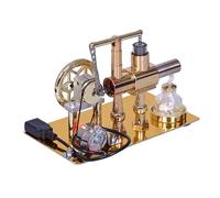 Modèle de moteur Stirling en métal Expérience de sciences physiques Modèle de moteur Stirling Kit d'enseignement des sciences physiques pour adultes Production d'énergie d'avion + moteur à air chaud à