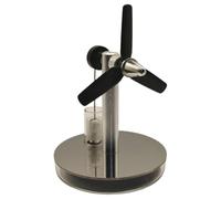 Modèle de moteur Stirling, hélice en métal à basse température à trois pales - Source de chaleur externe - Modèle de démonstration physique pour les amateurs et décoration de bureau élégante