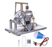 Modèle de moteur Stirling, kit de construction de moteur à air chaud avec indicateur de tension numérique et lampe LED, jouet d'expérimentation physique menthe pour adultes