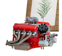 Modèle de moteur V8 - Affichage du moteur V8 en métal - Jouet pour fils, adolescents, hommes, amis de la famille, adolescents, filles - Apprentissage de la fille