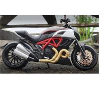 Modèle de Moto 1:12 Alliage pour Ducati Diavel Modèle De Moto Jouet Scooter Cadeau Ornement Gâteau(Black Red)