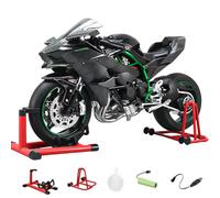 Modèle de moto 1/6 en alliage moulé sous pression, simulation réaliste avec allumage, lumières, son du moteur et double effets de fumée, cadeau de course de moto de collection pour adultes (fibre de