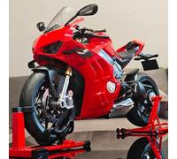 Modèle de Moto Collection De Motos Décoratives À L'échelle 1:6 pour Ducati V4SP2 Racing, Jouets Sonores Et Lumineux en Alliage, Modèle Réduit Voiture(Rosso)