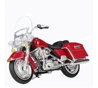 Modèle de Moto Collection Miniature 1/18 pour Harley pour Davidson 1999 FLHR Road King, Modèle De Moto en Alliage Jouet Simulation, Cadeaux(Rosso)