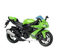 Modèle de moto Compatible Avec Kawasaki Ninja H2R ZX-6R ZX-10R Z900RS, 1:12 Modèle De Moto Classique En Alliage Moulé Sous Pression Cadeau Simulation Voiture Réplique(ZX-10R green)