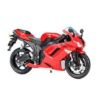 Modèle de moto Compatible Avec Kawasaki Ninja H2R ZX-6R ZX-10R Z900RS, Modèle De Moto 1:12 En Alliage Moulé Sous Pression, Cadeau De Simulation D'ornement De Voiture(ZX-6R red)