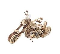ROBOTIME Puzzle 3D Cruiser LK504 – moto mécanique en bois doré, intérieur, à partir de 10 ans