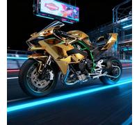Modèle de moto en alliage moulé sous pression 1/6, moto de simulation réaliste avec allumage, lumières, son du moteur et effets de fumée doubles, cadeau de collection de course