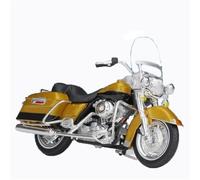 Modèle de Moto Jouet De Simulation 1:18 pour Harley pour Davidson 1999 FLHR Road King, Modèle Moto en Alliage Collection Miniature(Yellow)