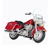 Modèle de Moto Jouet De Simulation 1:18 pour Harley pour Davidson 1999 FLHR Road King, Modèle Moto en Alliage Collection Miniature(Rosso)