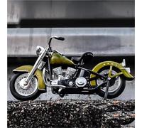Modèle de Moto Jouet en Métal Moulé sous Pression, Simulation, Cadeaux 1/18 pour Harley pour Davidson 74FL Et pour Hydra Glide Modèle De Moto Alliage(Green)