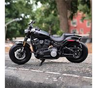 Modèle de Moto Modèle De Moto 1:18 pour Harley pour Davidson Fat Bob 114 2022, Alliage Métal, Course Rue(Nero)