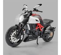 Modèle de Moto Modèle Réduit De Moto Moulé sous Pression 1/12 en Alliage, Jouet Collection, Tout-Terrain, pour Ducati Diavel(Black Red)