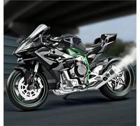 Modèle de Moto Modèle Réduit De Moto Moulé sous Pression À L'échelle 1:9, en Alliage, Jouet Collection, Tout-Terrain, pour Kawasaki H2R(Nero)