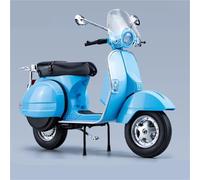 Modèle de Moto Modèle Réduit De Moto pour Vespa 125 en Alliage Moulé sous Pression À L'échelle 1:10 Simulation Sonore Et Lumineuse, Décoration Bureau pour Ordinateur(Turquesa)