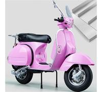 Modèle de Moto Modèle Réduit De Moto pour Vespa 125 en Alliage Moulé sous Pression À L'échelle 1:10 Simulation Sonore Et Lumineuse, Décoration Bureau pour Ordinateur(Pink)